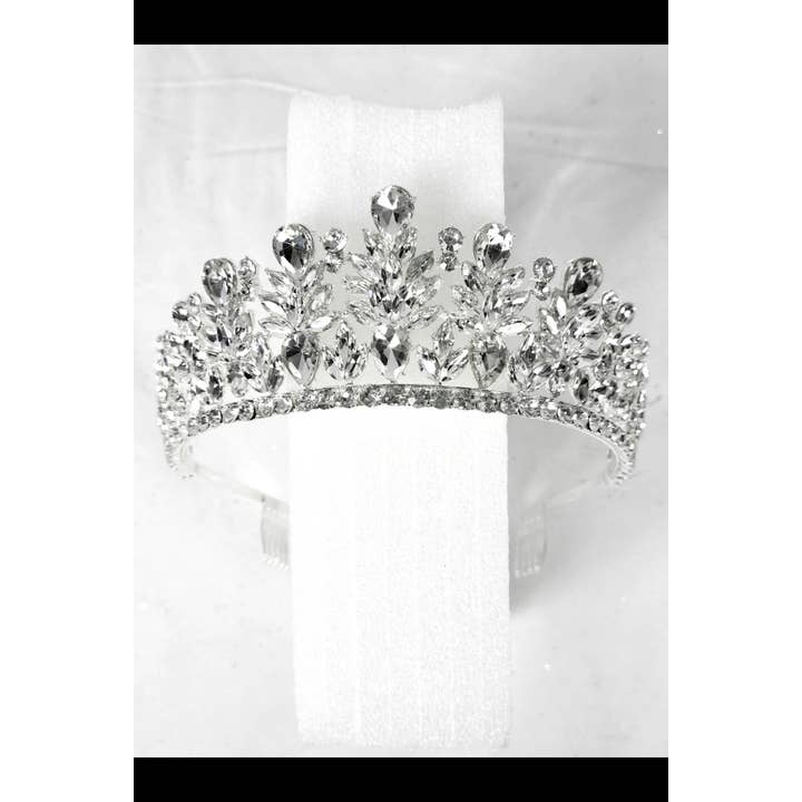 Chicas - Wholesale Tiara - Women's - Metal tiara with jewel rhinestones, one size fits all HT9718