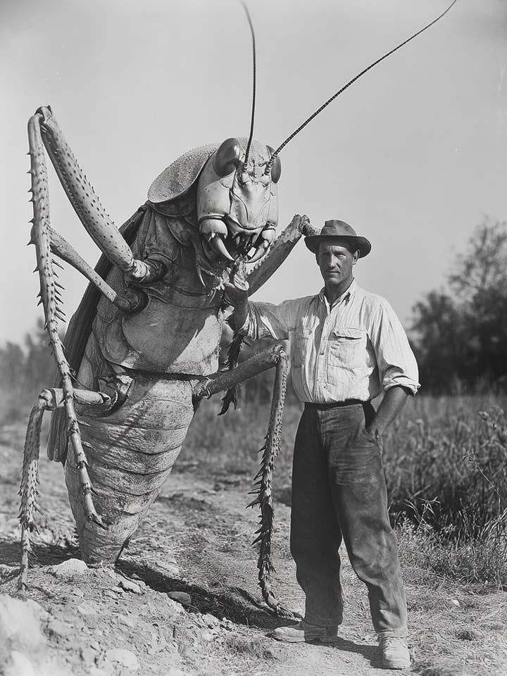 Giant Grasshopper - Cryptid Art Prints - 8"x10" Art Print for 11"x14" Frame for wholesale by Mowbi