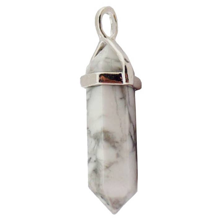 Howlite Pointe Pendants for wholesale by Artisans de Madagascar