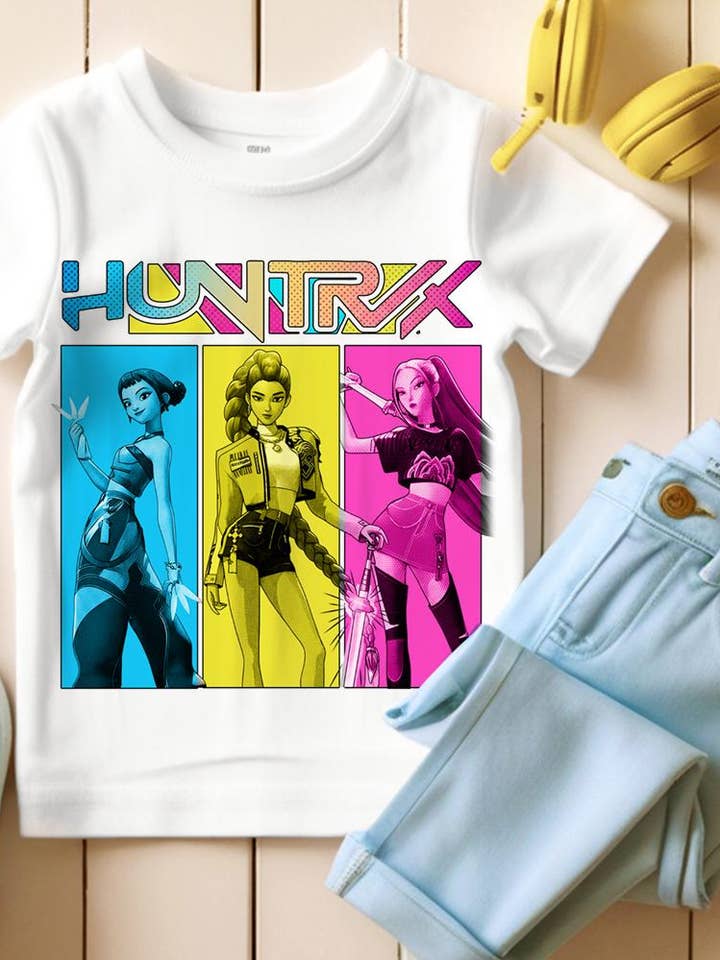 Camiseta Juvenil Kpop Huntrix, Sudadera Retro Cazadores de Demonios Kpop para venta al por mayor de SONDO DESIGN LTD