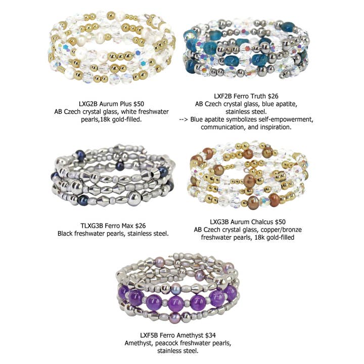 Collezione Bracciali LX Luxe - 5 Lussuosi Design con Perline per la vendita all'ingrosso da parte di Sea Ranch Jewelry