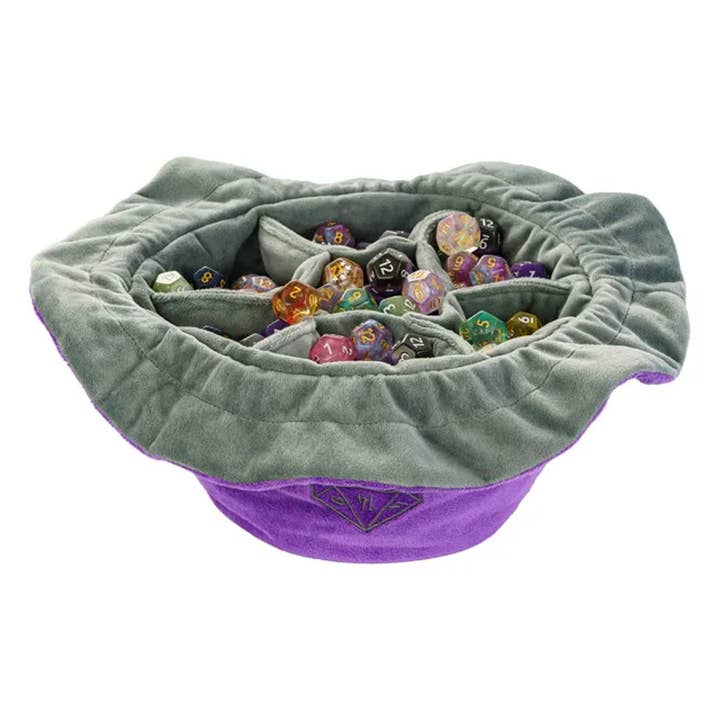 Tabletop Dominion Limited - Wholesale Drawstring bag – Unisex - Velvet Vault | Super-Soft Large Dice Bag | Purple1