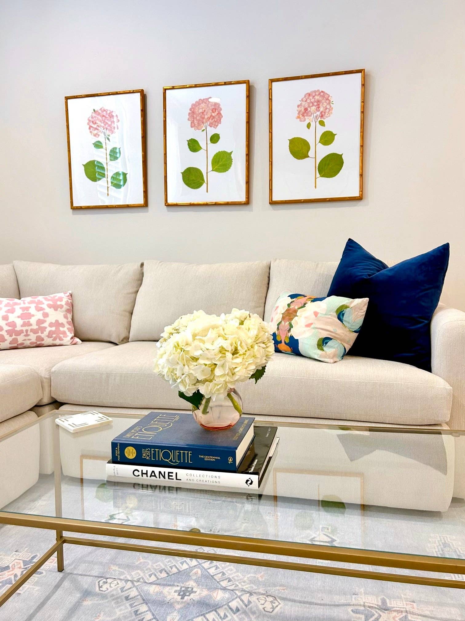 MK Decker Designs - Wholesale Gallery Wall Set - "Blush Hydrangea"1