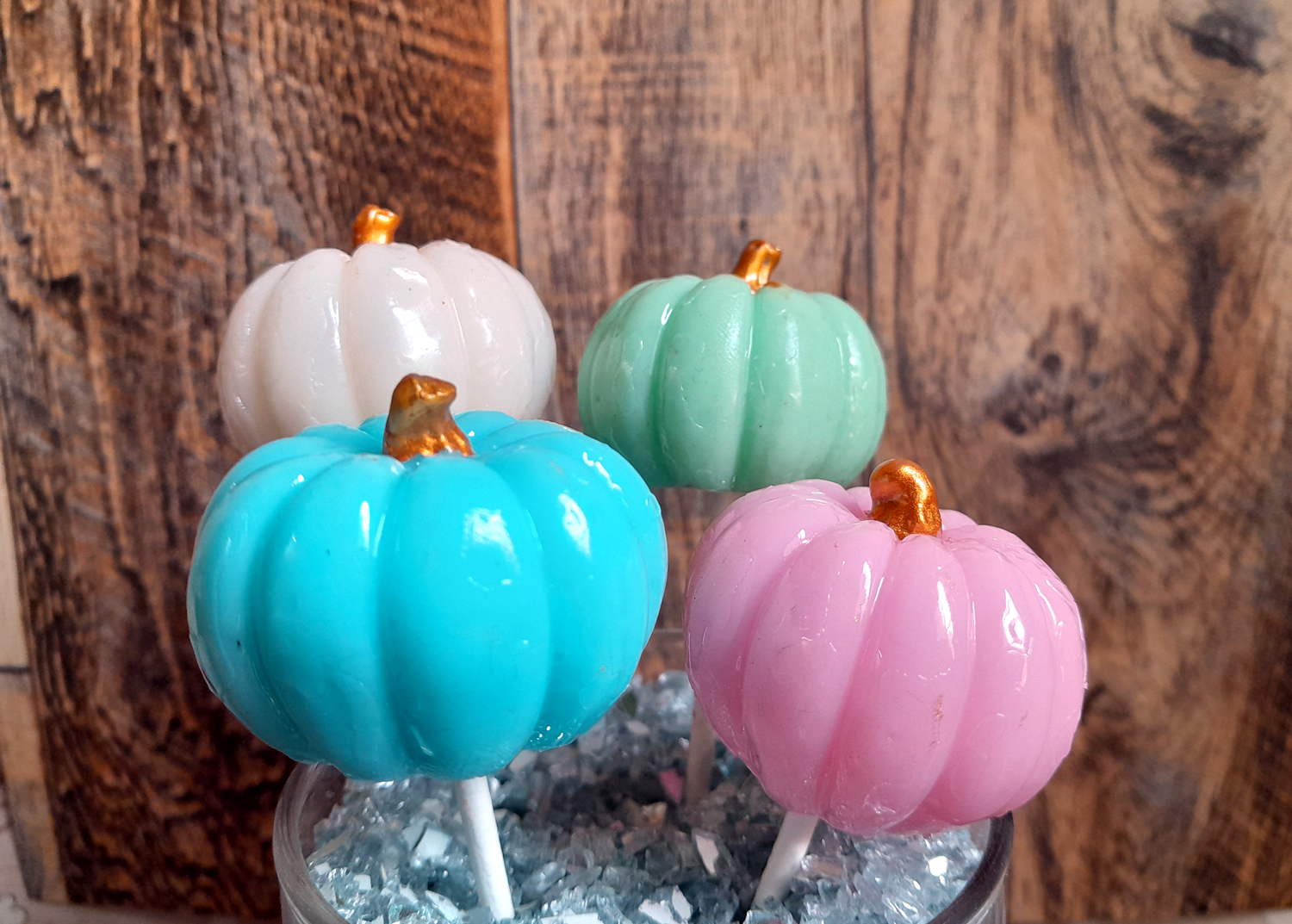 Homespun Parties - Wholesale Lollipop - 3D Pastel Pumpkin Lollipops, Halloween and Fall Candy4
