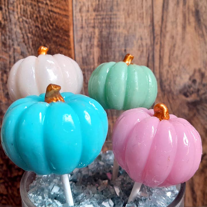 Homespun Parties - Wholesale Lollipop - 3D Pastel Pumpkin Lollipops, Halloween and Fall Candy4