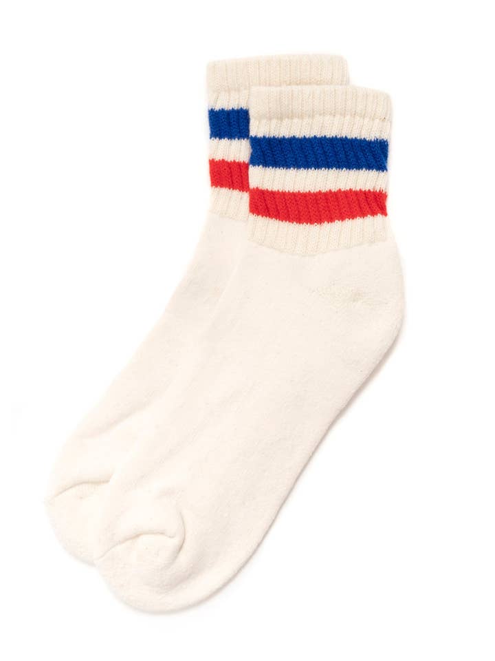 American Trench - Wholesale Socks - Unisex - The Retro Stripe Quarter Crew