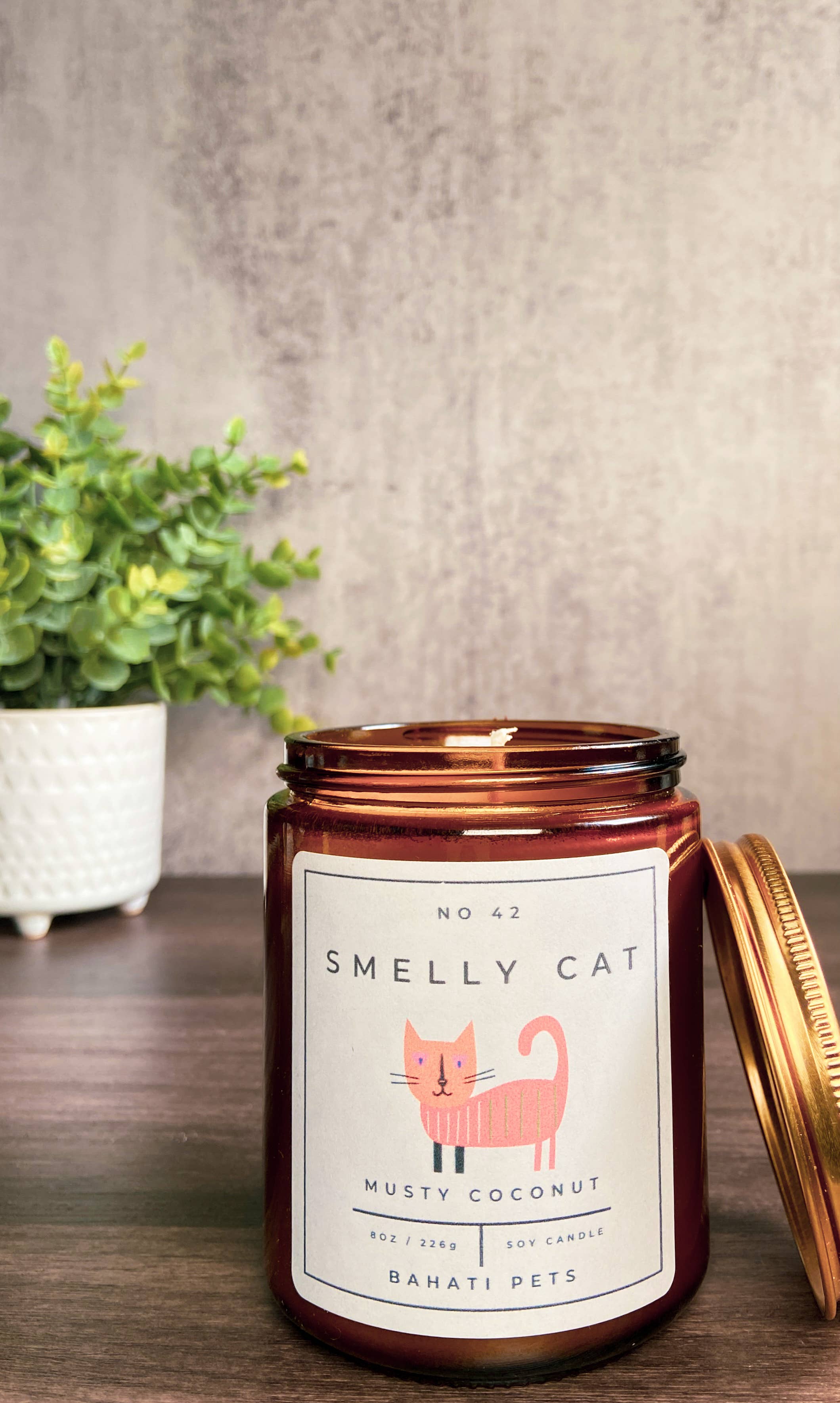 Bahati Pets - Wholesale Jar/Filled Candle - Smelly Cat 8 ounce 100% Soy Candle3
