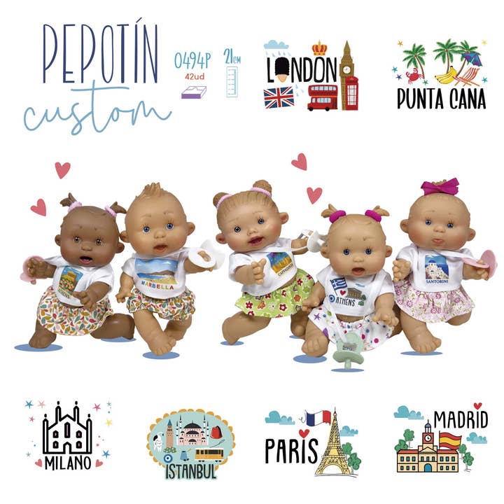 PEPOTIN CUSTOM DOLL MOQ: 42 PCS for wholesale by Nines Artesanals d'Onil Dolls