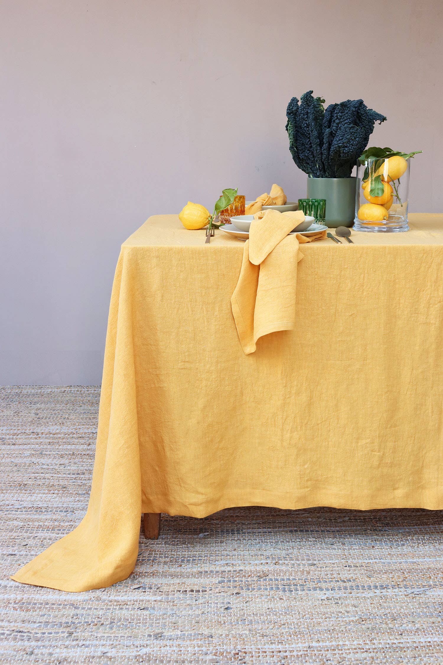 Giardino Segreto – Toalha de mesa por atacado – Toalha de mesa CAPPUCCIO em linho puro3