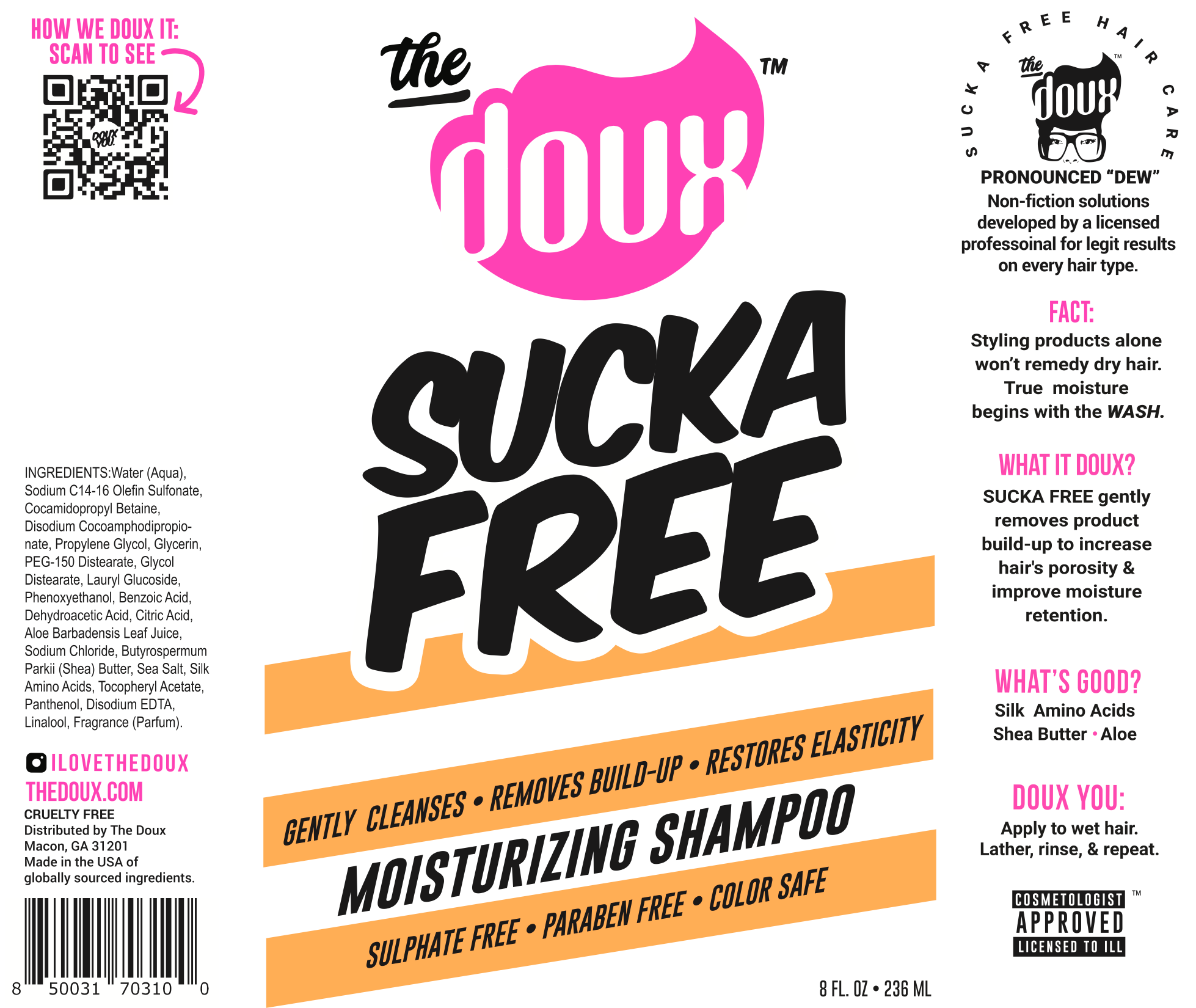 The Doux - Wholesale Hair Shampoo - SUCKA FREE Moisturizing Shampoo®1