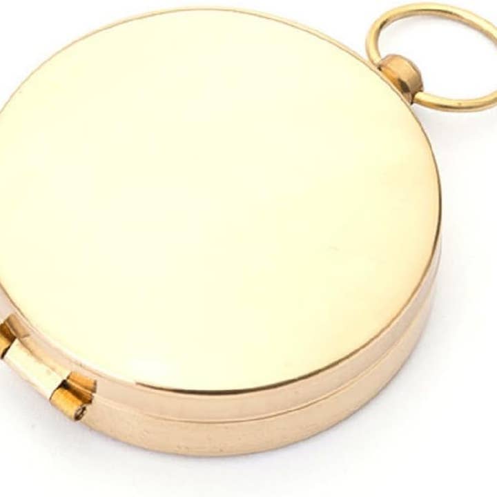 giftland - Wholesale Navigational Compass - Golden Metal Compass 5cm2