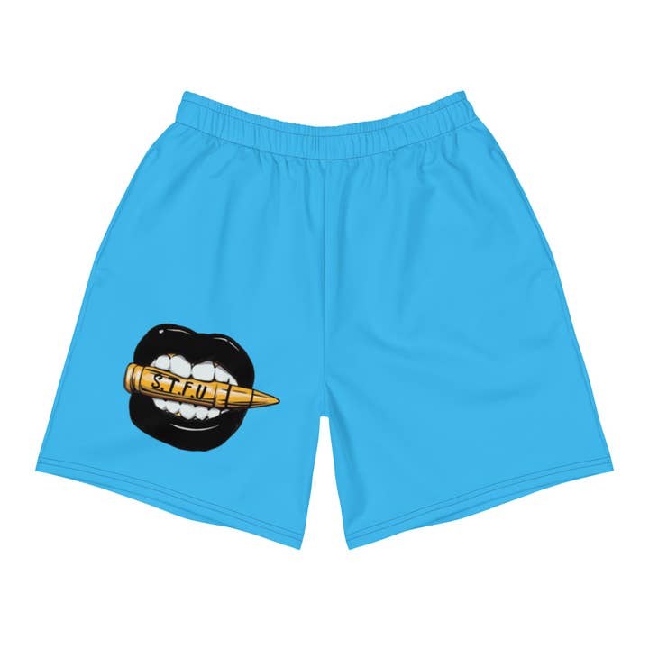 Pantalones cortos deportivos STFU Black Logo para hombre - Azul para venta al por mayor de STFU