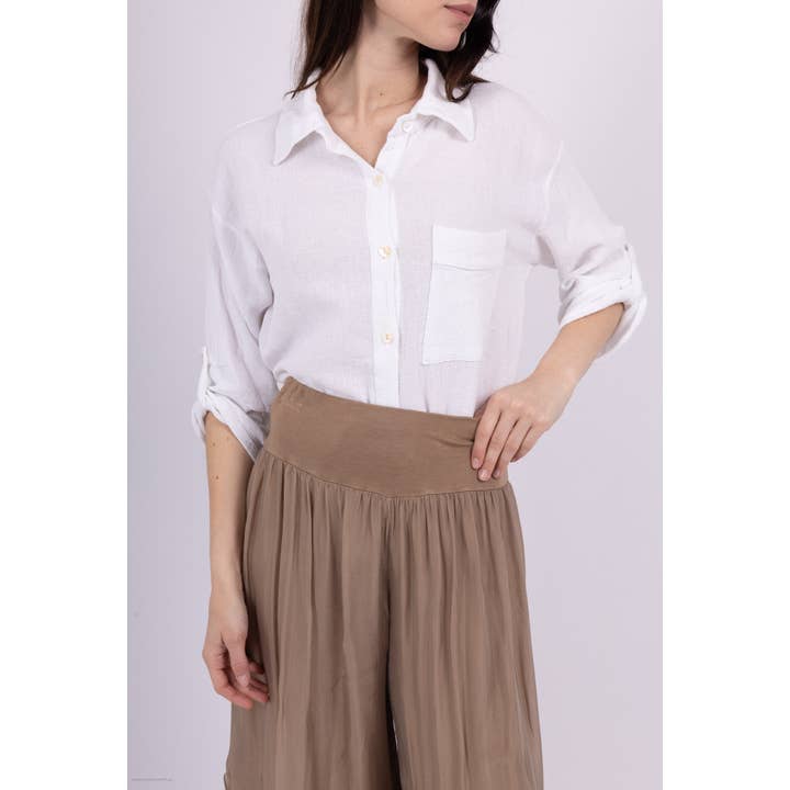 Shyloh - Wholesale Button Down Shirt - Women's - Linen cotton top 1578227
