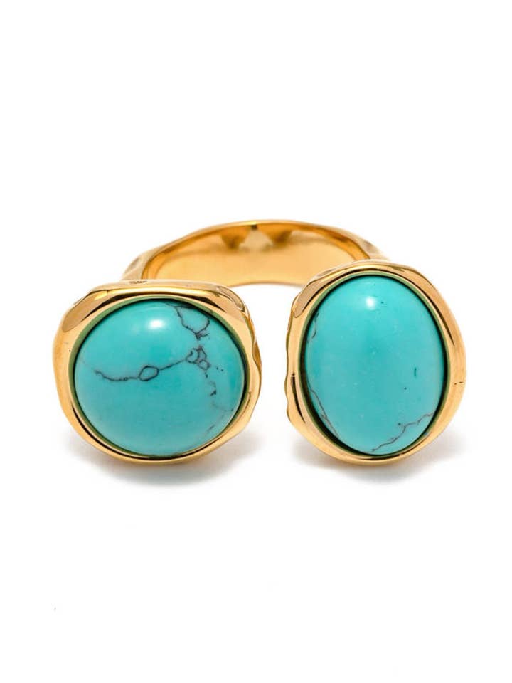 Turkis åben ring for engroshandel hos Identity Boutik