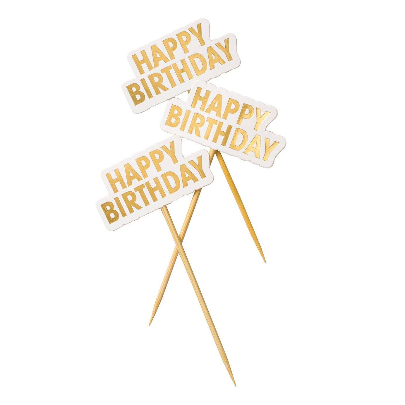Designhouse95 – wholesale Cake/cupcake topper – Cake toppers “HAPPY BIRTHDAY”, 10pcs, gold0
