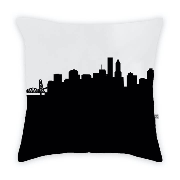 Portland OR Skyline Large Throw Pillow for wholesale by Anne Cate