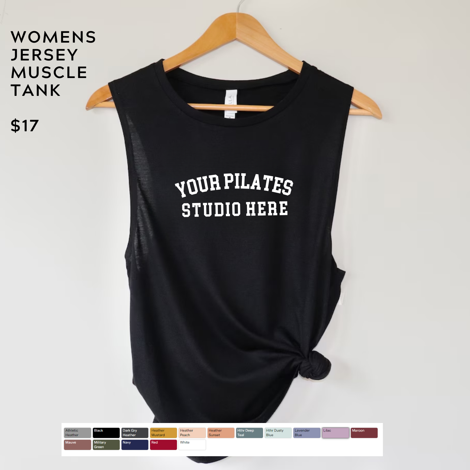 Faith & Life Christian Brands - Wholesale Tank Top - Women's - Custom Tank Top - Pilates Studio - Logo - Barre - Cycle 5