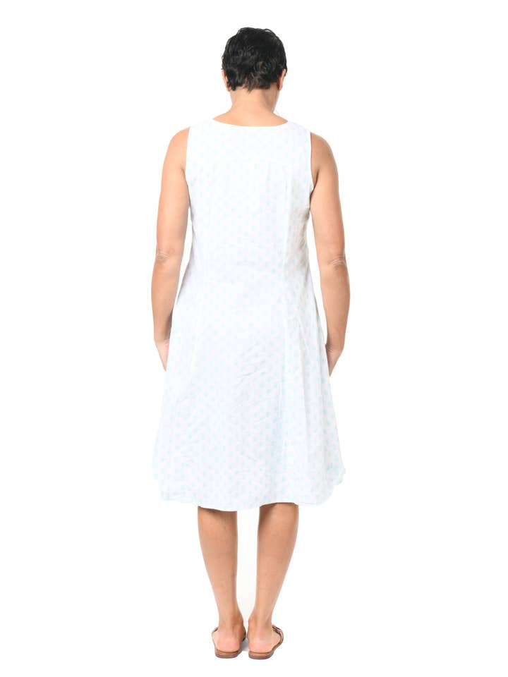 Tulip Clothing - Wholesale Dress - Women's - CV656 Poppie Dress in Aqua Leaf