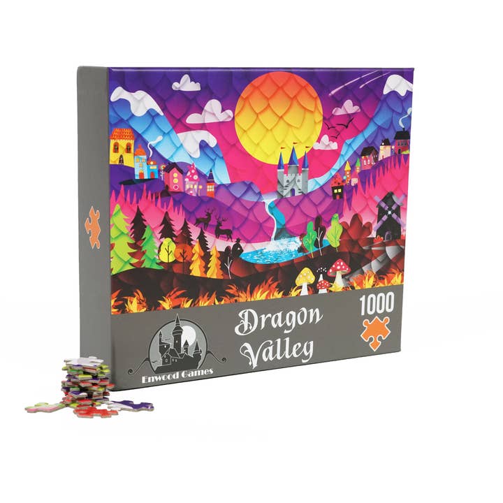 Enwood Games 1000 Piece Jigsaw Puzzle Dragon Valley for wholesale by Enwood Games