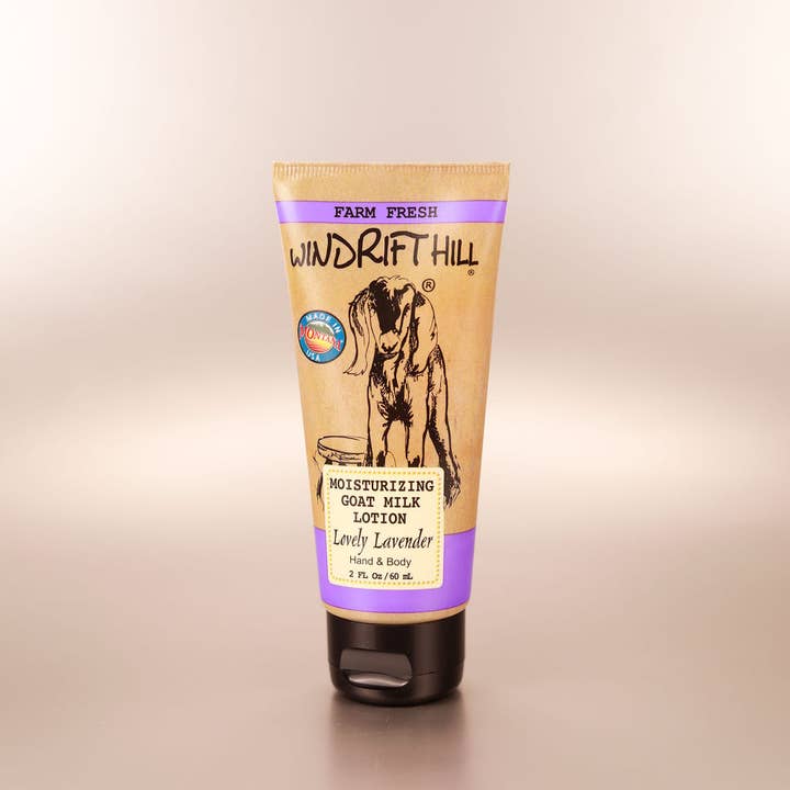 Windrift Hill Goat Milk Skincare - Wholesale Hand & Body Lotion - Lovely Lavender Goat Milk Lotion - Tube|6pack