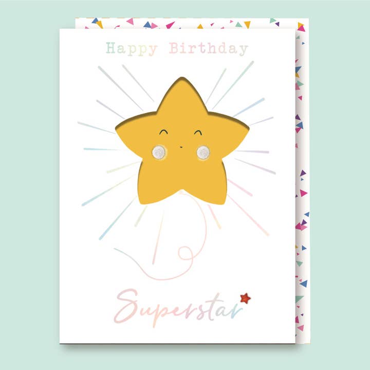Second Nature Ltd - Wholesale Everyday Greeting Card - Star - Sorbet Sunshine - Second Nature