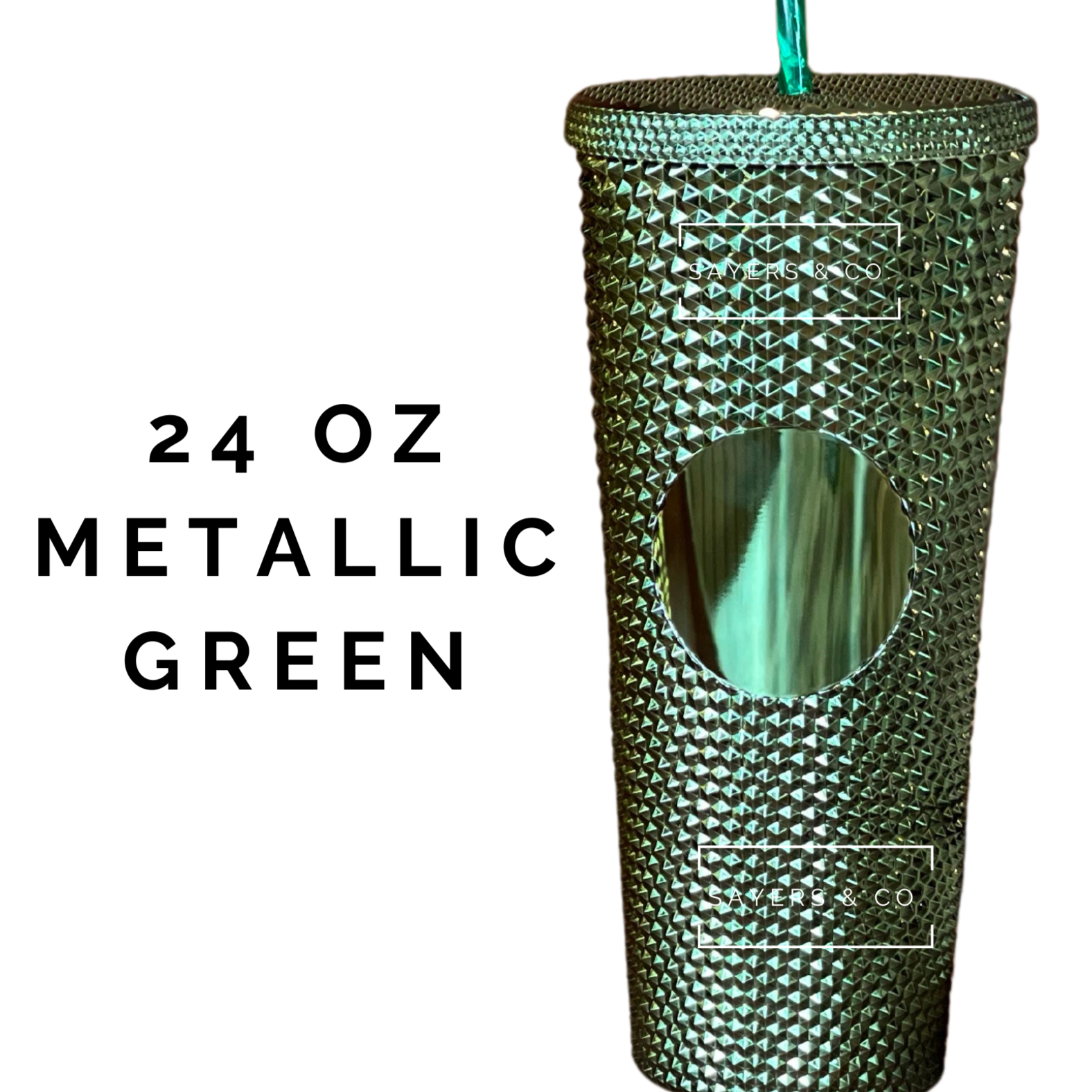 Sayers & Co. – wholesale Isolerade dryckesvaror – Anpassad logoisolerad tumlare med halm - 24oz37