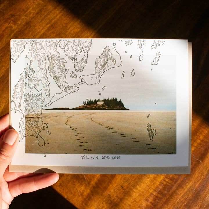 Popham Beach Maine Film Foto Kort A7 Hilsen Kort for engroshandel hos Abby Clark Creative
