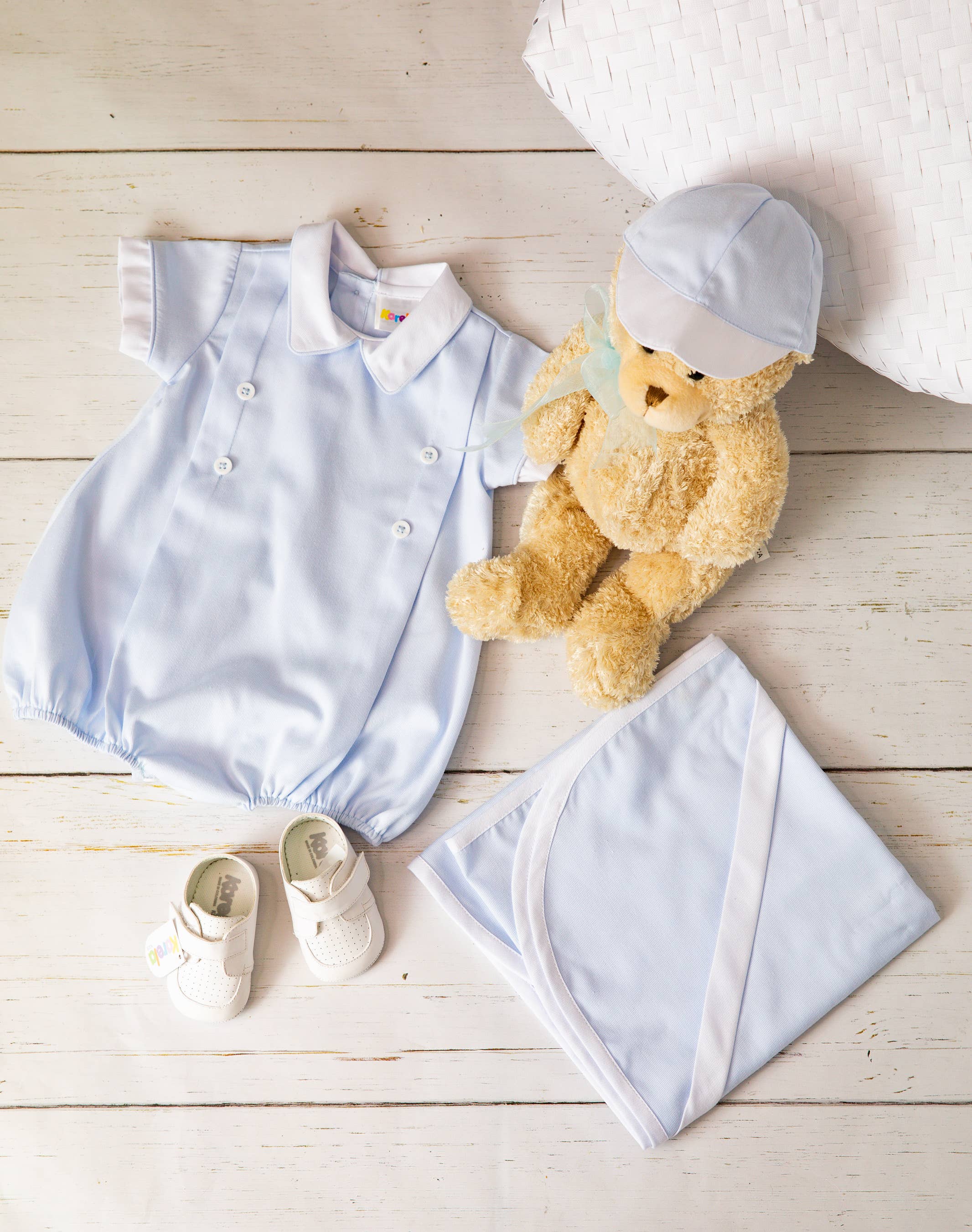 Karela Kids Inc. - Wholesale Clothing Set - Baby - Baby romper and blanket set  -Edu1