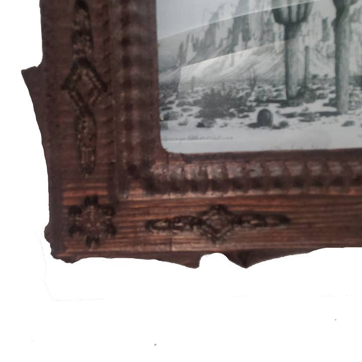 Red Mahogany Skeeter's Row 5x7 Western Picture Frame for wholesale on Faire3