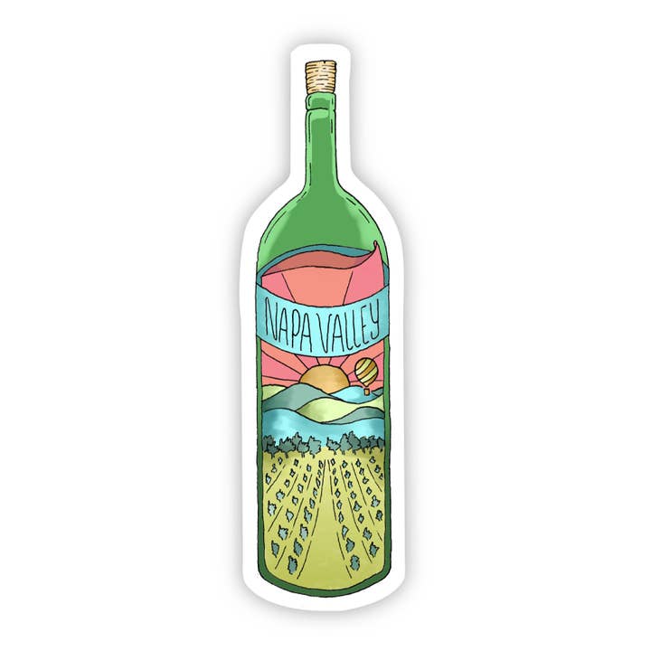 Big Moods - Wholesale Sticker - Napa Valley Wine Bottle Sticker - California