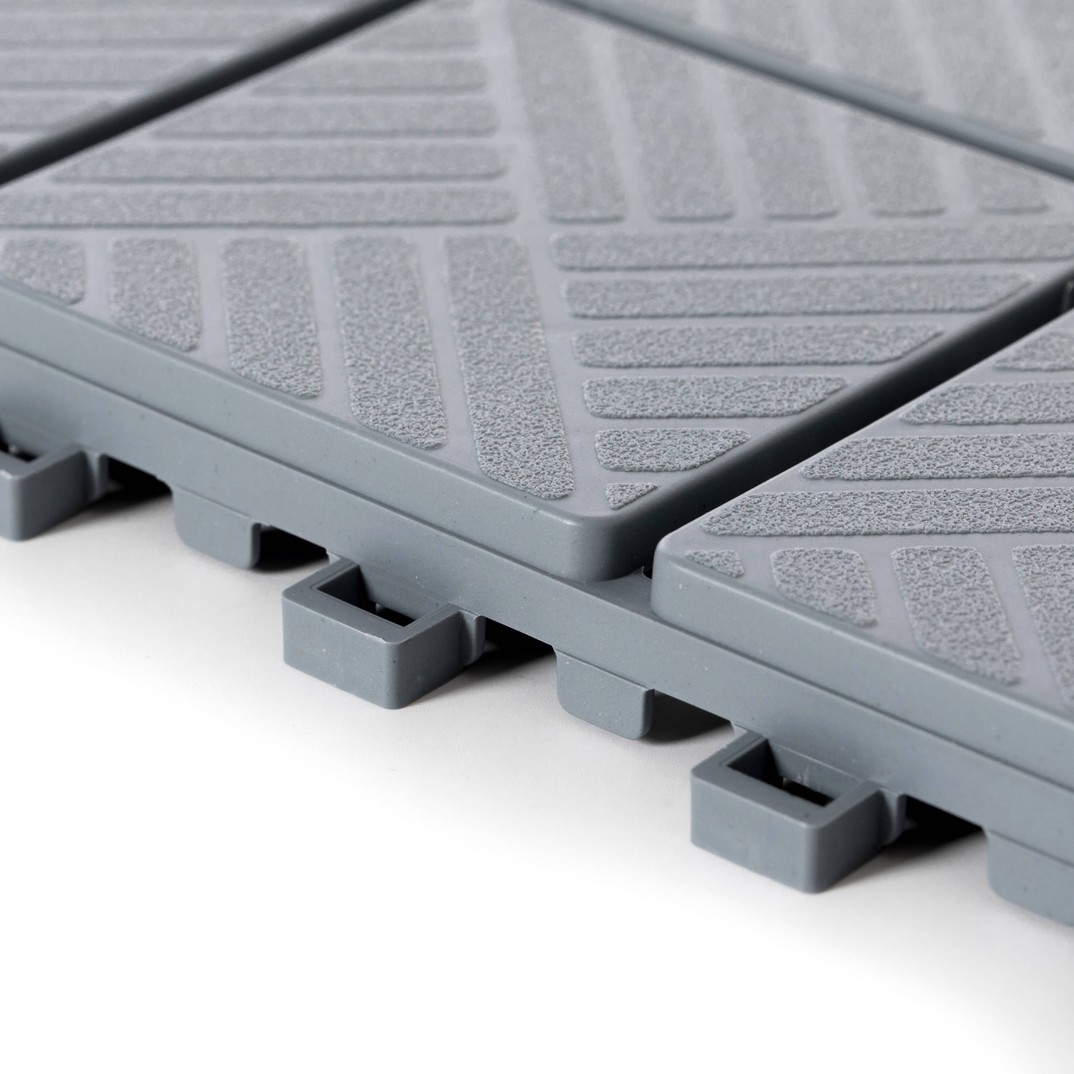 Quickway Imports – wholesale Outdoor ornament/decor – Gray Interlocking Garden Path Tiles Floor Paver, Pack of 511