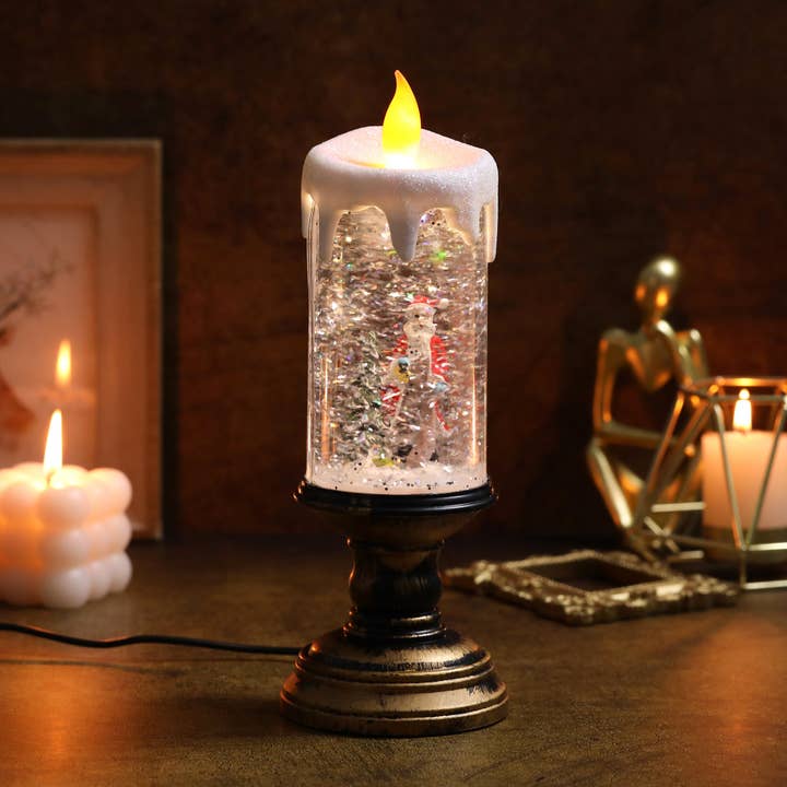 SINT - Wholesale Christmas Decoration - SINT Christmas Musical Snow Globe Candlestick Lantern7