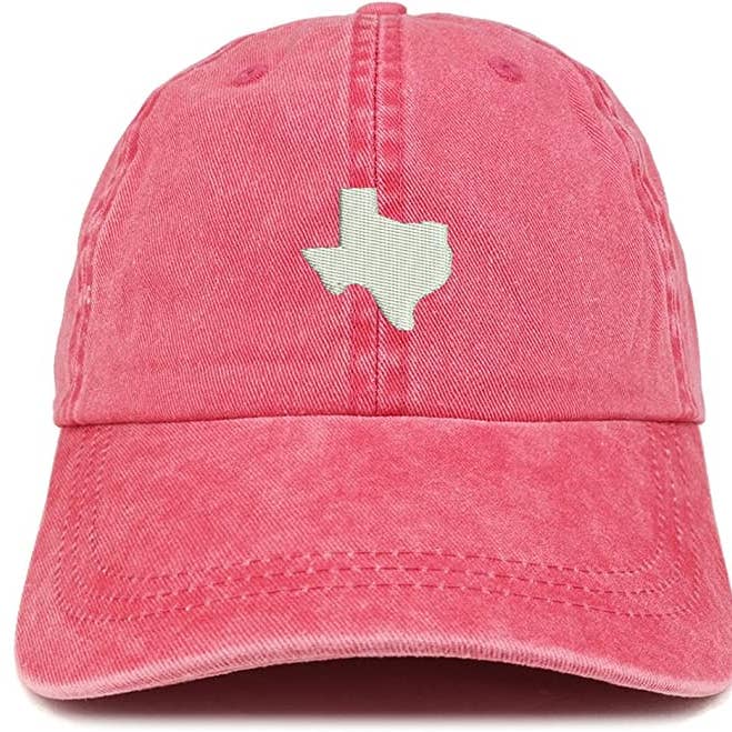 Trendy Apparel Shop - Wholesale Baseball Cap - Unisex - Texas State Map Embroidered Washed Cotton Adjustable Cap24