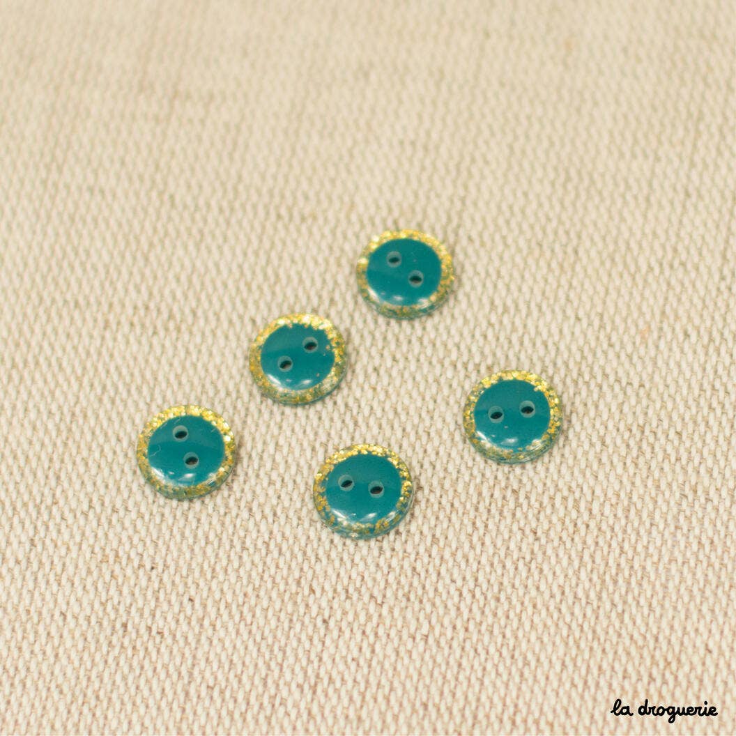 LA DROGUERIE - Wholesale Drukknoop/naaiknoop - 10 mm glitterende magische knoop - 10 mm knoop3