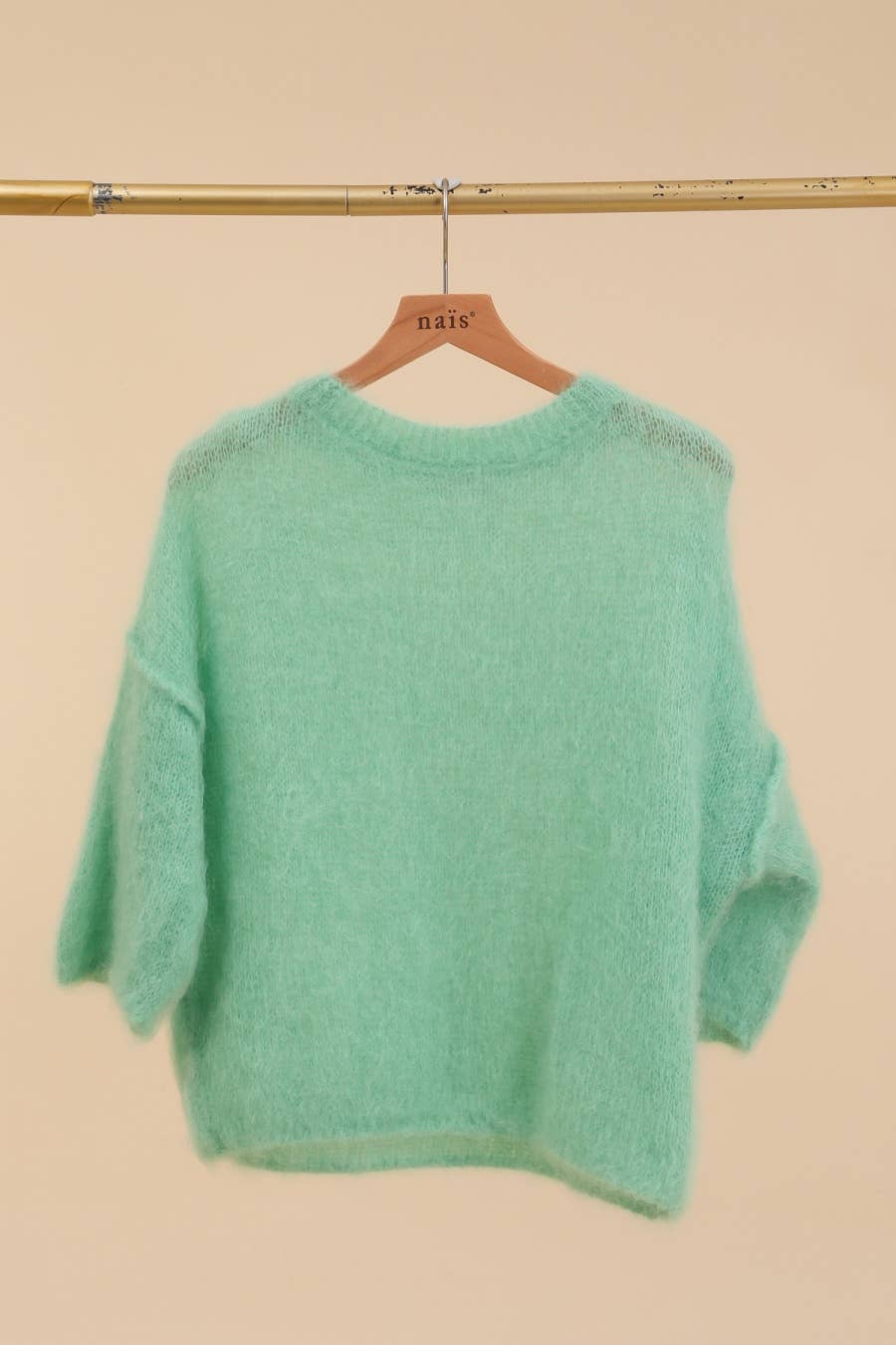 NAÏS PARIS - Vendita all'ingrosso Maglione tricot - Donna - Maglione a maniche corte e collo rotondo in 80% kid mohair7