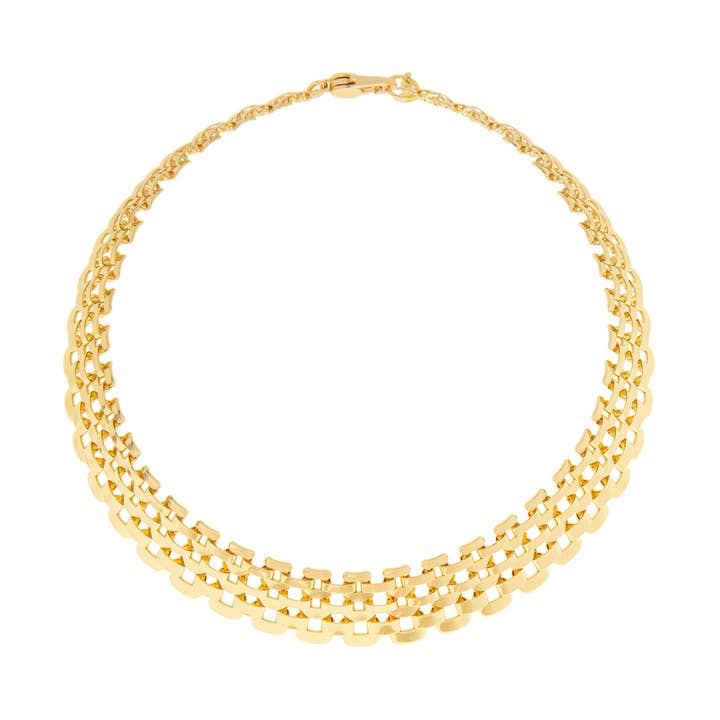 wide chain collar necklace for wholesale by Marlyn Schiff