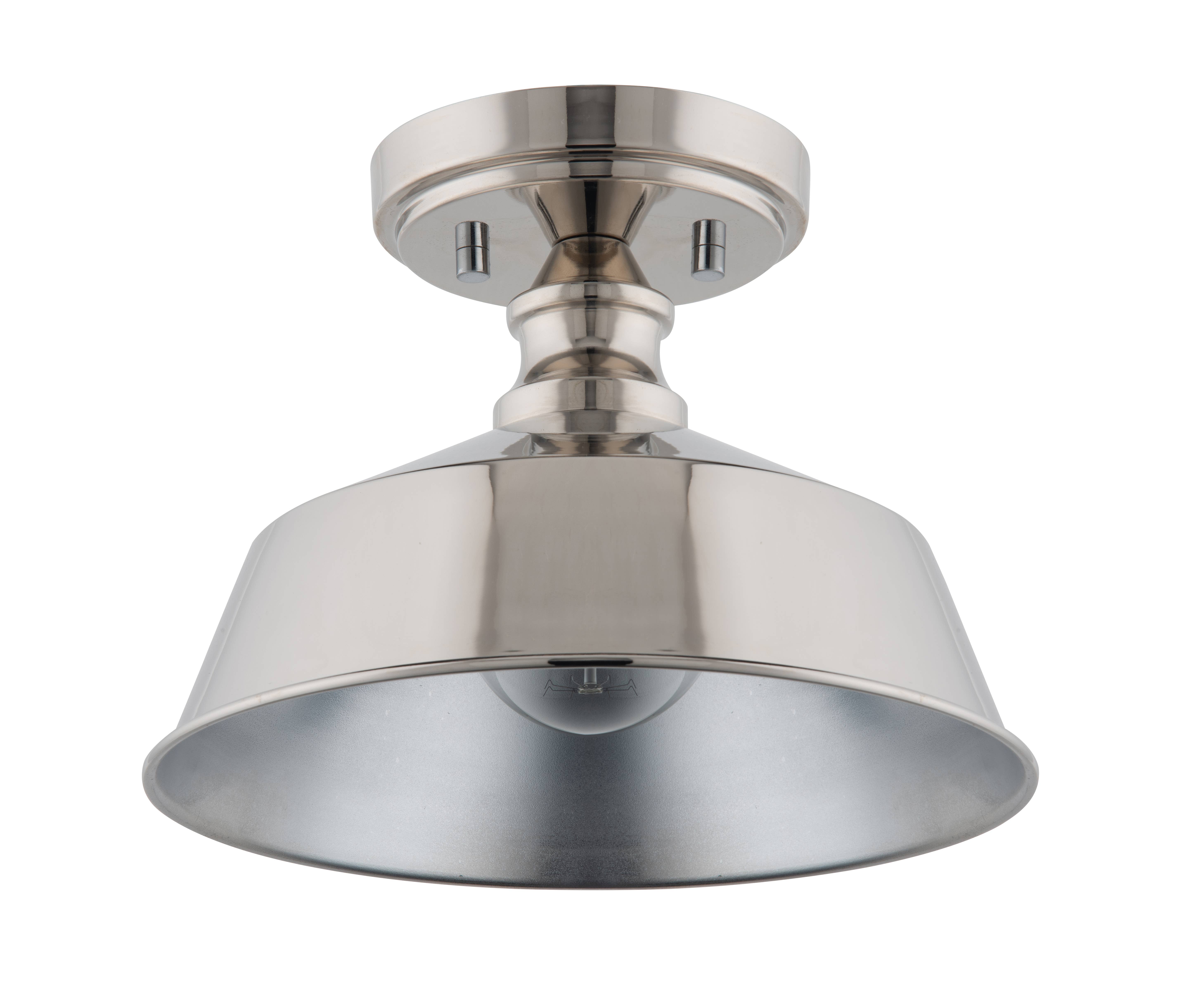 Brio Lighting - Wholesale Chandelier/Hanging Light - Sale - Bola 1-Light Nickel Semi Flushmount Ceiling Light7