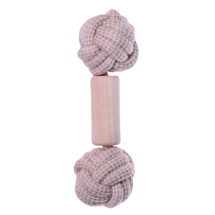 Bubimex - Wholesale Pet Rope Toy - Dog - Wooden bone dog toy with rope 19c