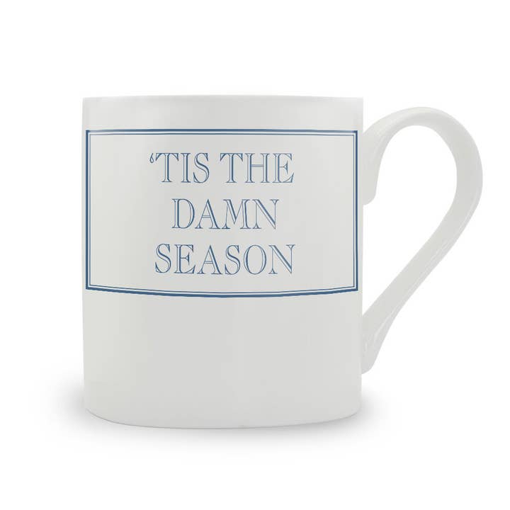 Het verdomde seizoen bone china-mok voor wholesale door Stubbs Mugs