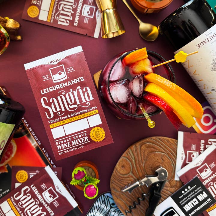 Leisuremann's Cocktail Mixes - Wholesale Cocktail Mix/Syrup - Sangria Single Serve Wine Mixer2