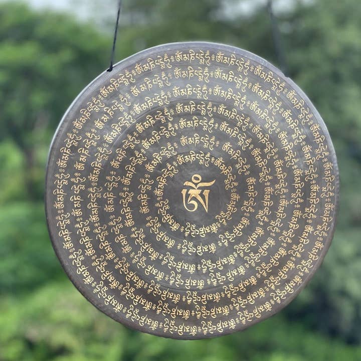 Gong tibétain fait main : Méditation de guérison par le son, Cloche de yoga pour la vente par NadaYoga