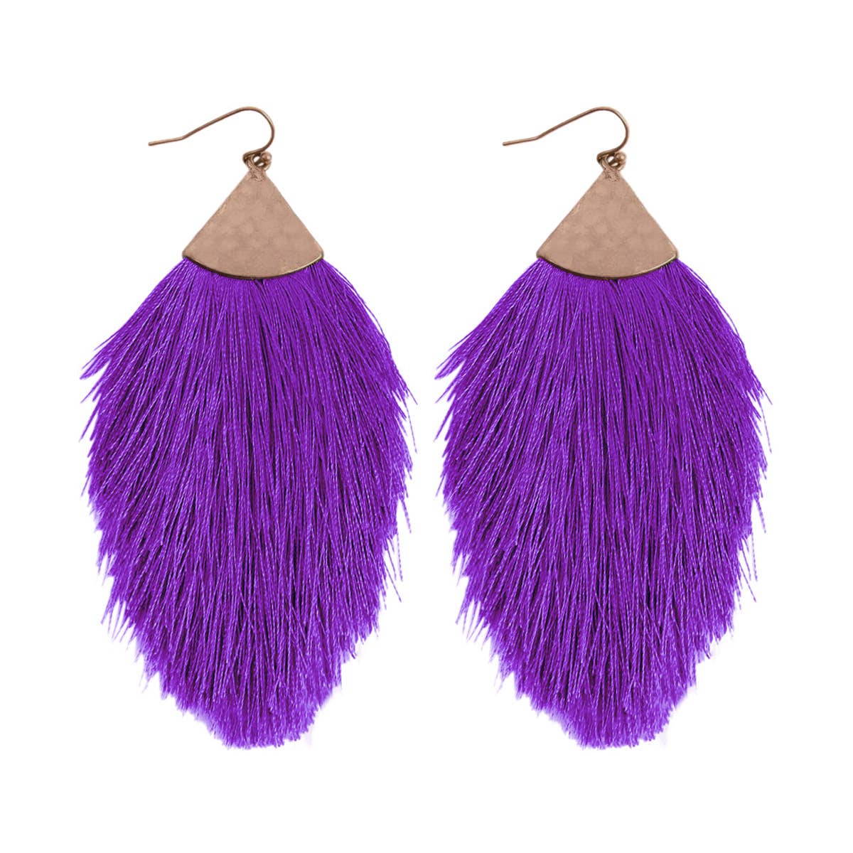 MYS Wholesale Inc - Wholesale Tassel Earrings - Tassel With Hammer Metal Hook Drop Earrings50