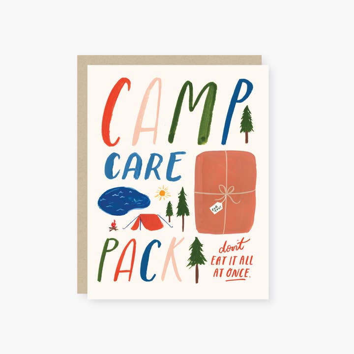 Camp Care Pack greeting card for wholesale by 2021 Co.
