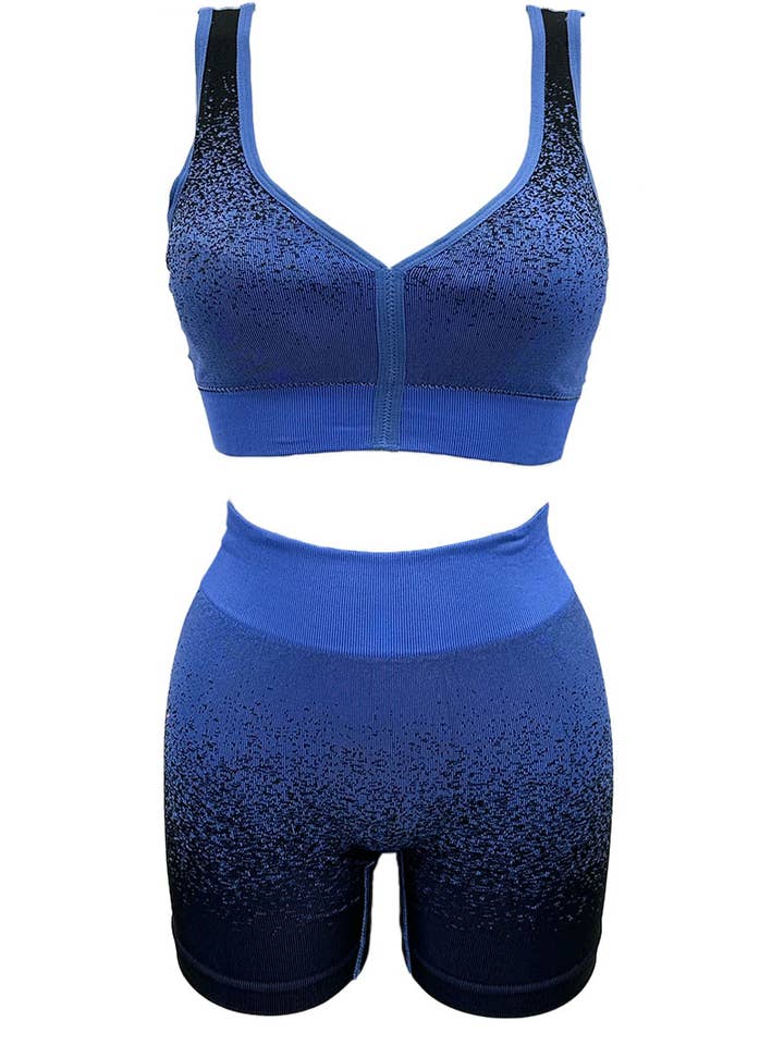 Assorted Bicolor Sport Comfort Bra + Cyclist Set/T33102 for wholesale on Faire6