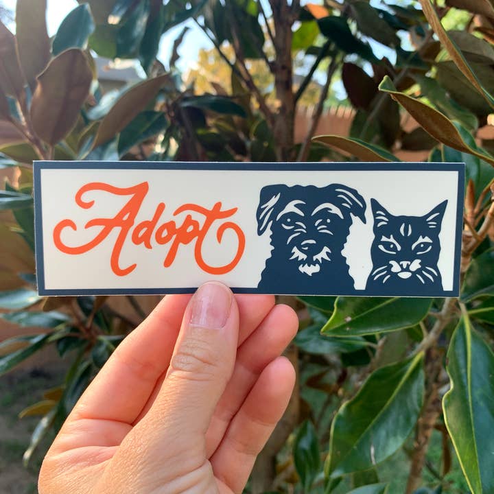 Animal Adoption High Quality Vinyl Decal / Bumper Sticker for wholesale by Fresh Fish