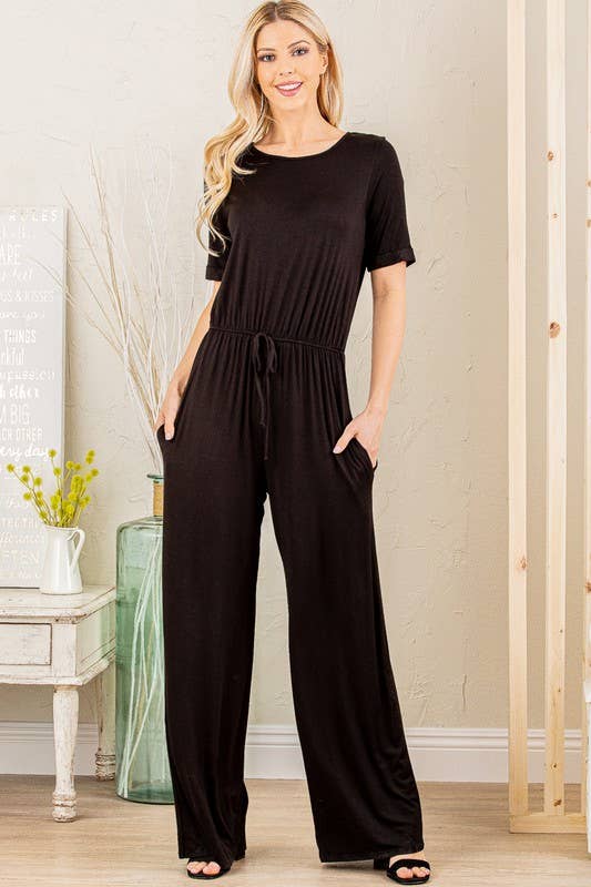HEIMISH - Wholesale Jumpsuit - Women's - SP1026 SOLID JUMPSUIT WITH KEYHOLE BUTTON BACK5