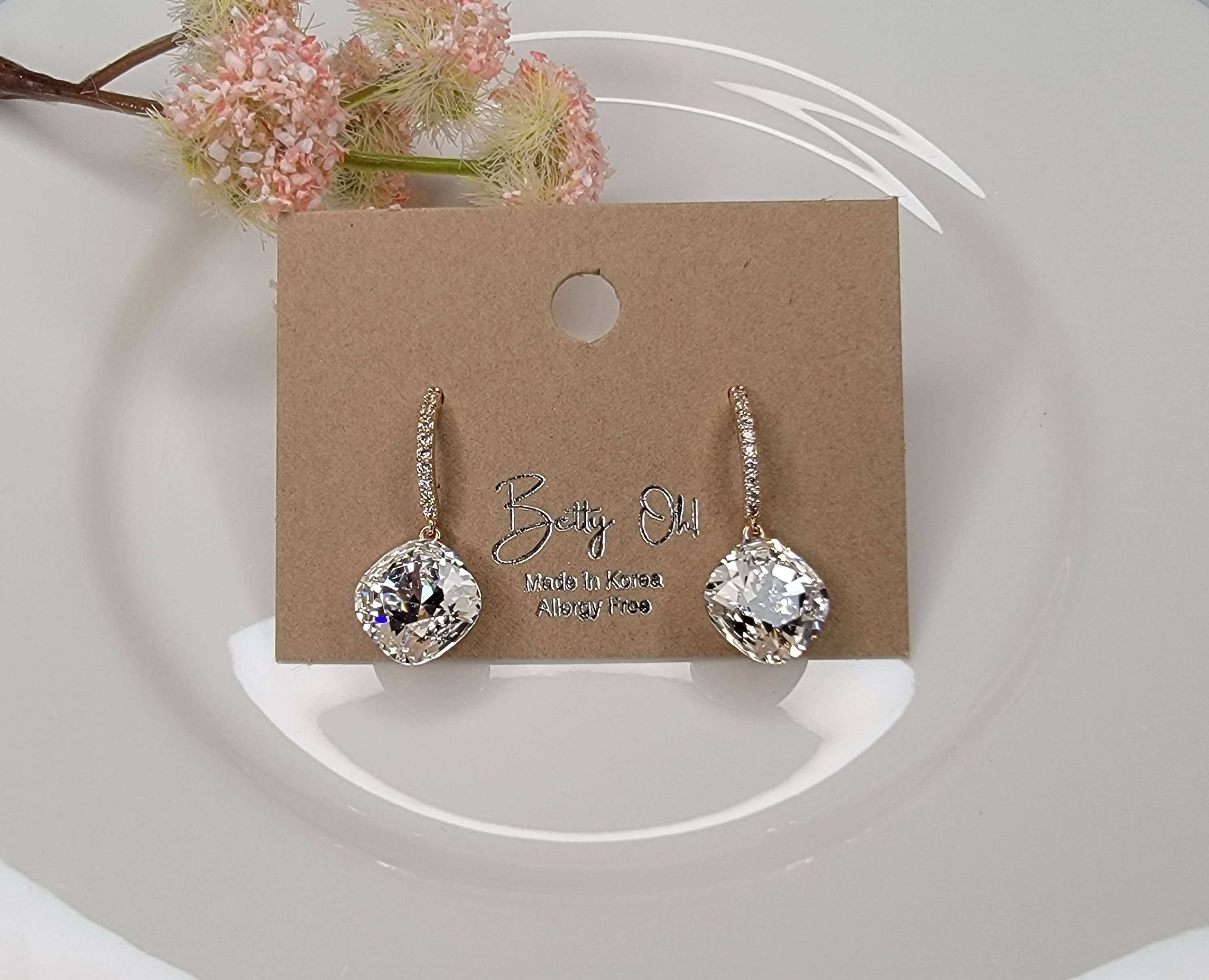 BETTYOH INC – wholesale Stud/post earrings – ELEGANCE STYLE SWAROVSKI CRYSTAL DANGLE EARRINGS.7