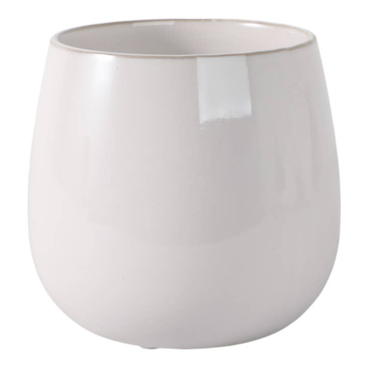 Sagebrook Home - Wholesale Plant Pot - Ceramic Flower Bunches Applique Planter - Ivory, 6 in.7