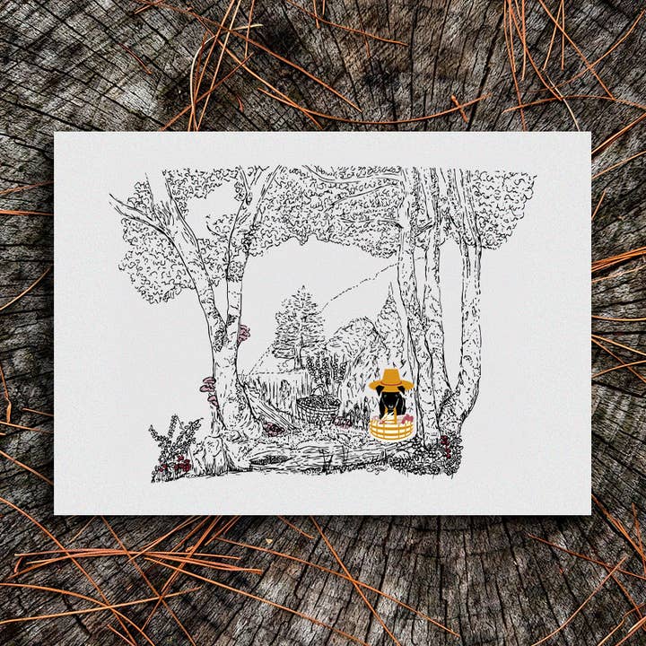 Impressão artística do filhote forrageiro por atacado de Soijen Illustrations