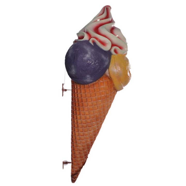 Hanging Three Scoop Ice Cream Over Sized Statue for wholesale by LM Treasures